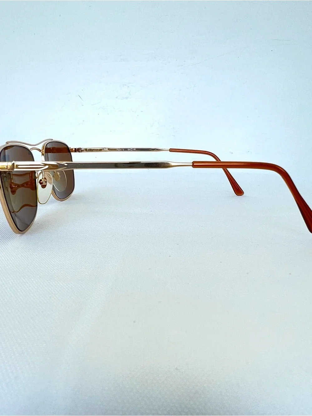 PERSOL Italy RATTI PM473 DIC DR Gold Metal Frame Brown Lens Aviators Sunglasses